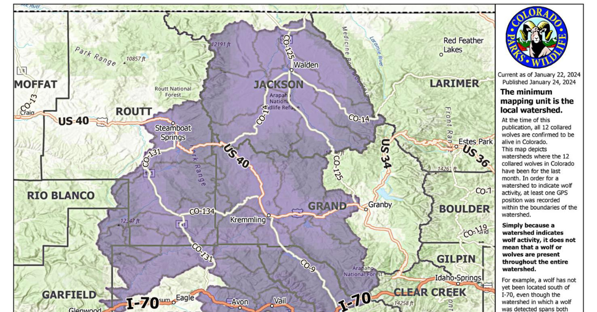 Map released showing where Colorado wolves roamed - Rocky Mountain Voice