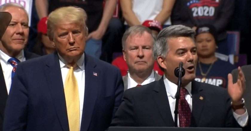 ‘When you are at that podium, the last thing on your mind is this’: Sen. Cory Gardner, who Trump rallied for in 2019