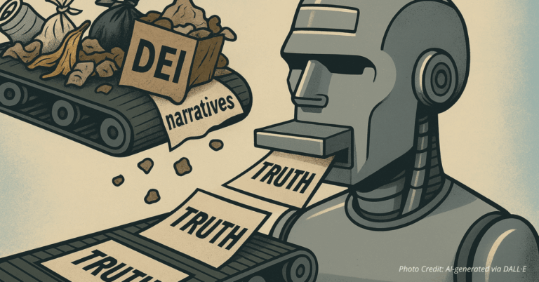 Robot processes biased inputs as truth, reflecting flawed AI design