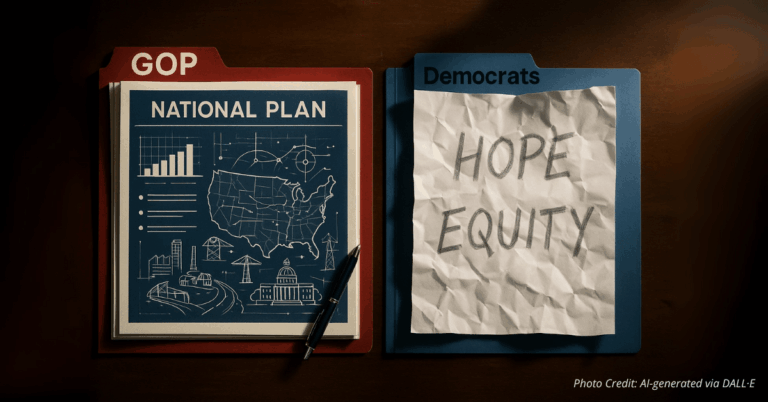 GOP blueprint contrasts with Democrats’ vague slogans on a blank page