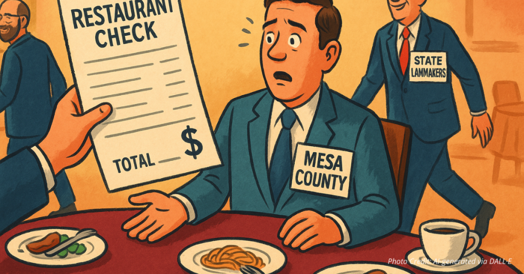 Mesa County stuck with restaurant bill metaphor
