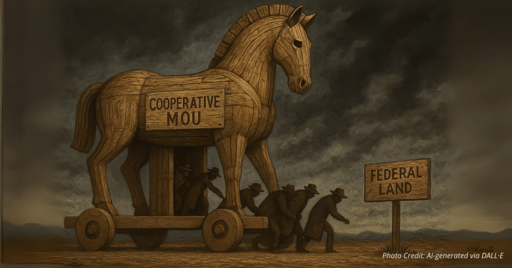 Trojan horse labeled MOU concealing state agency overreach