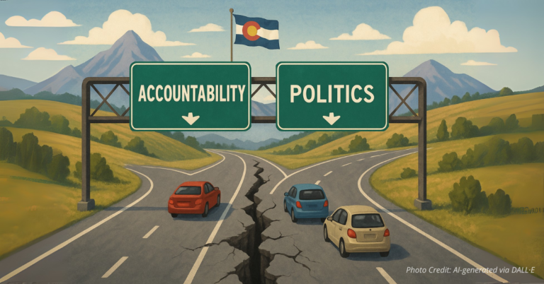 Colorado highway splitting into accountability and politics paths