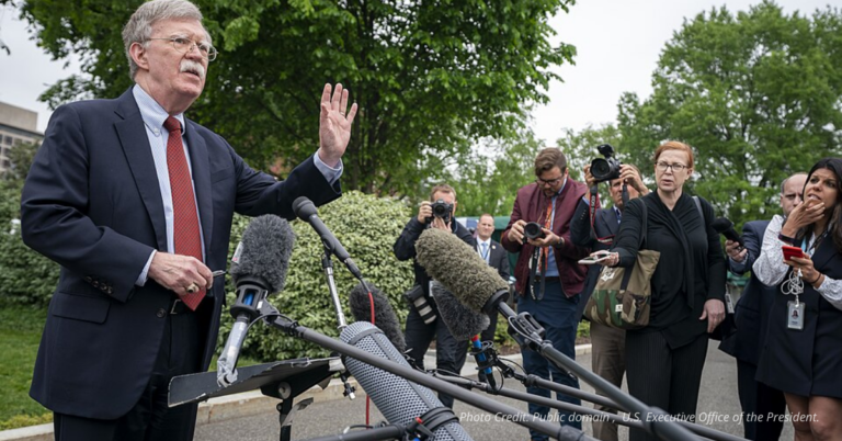 John Bolton speaks to the press