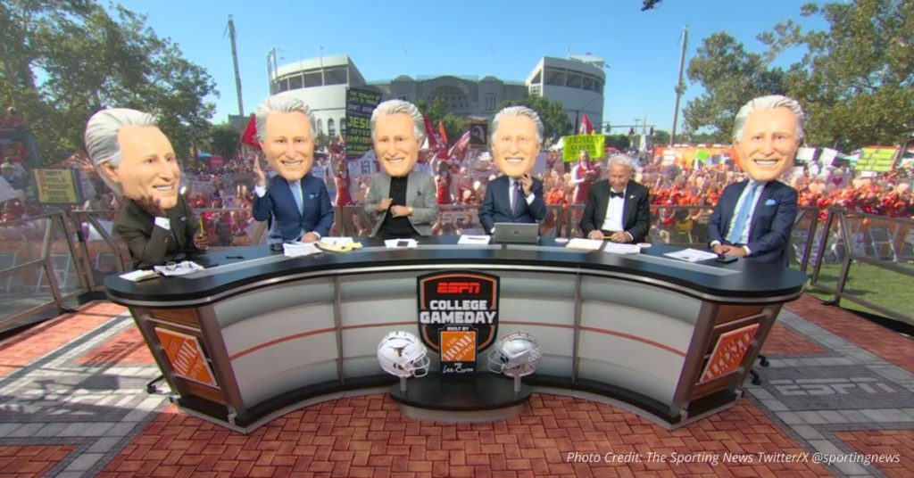 College GameDay crew wears Lee Corso headgear in farewell tribute