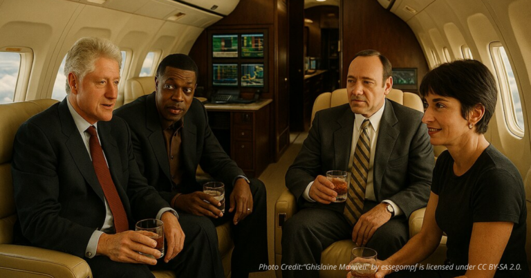 Maxwell and Bill Clinton on Airplane.
