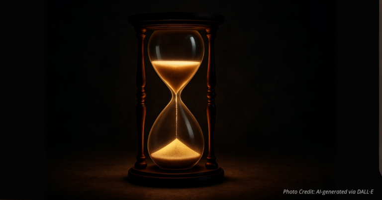 Hourglass symbolizing urgent wait for organ donation