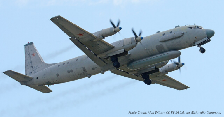 Russian Ilyushin IL-20M reconnaissance aircraft in flight