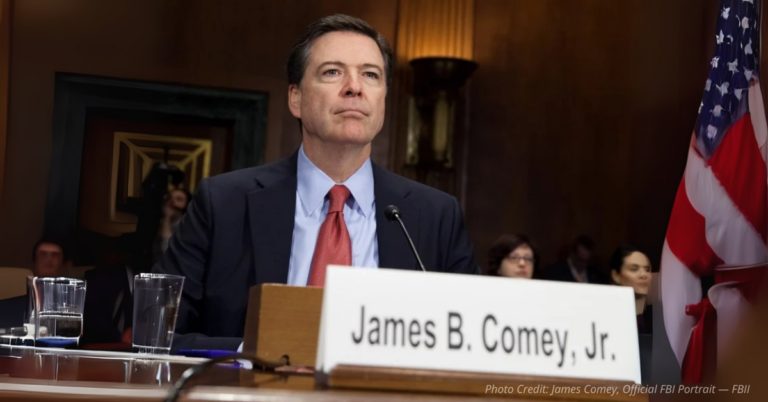 James Comey testifying before Congress.