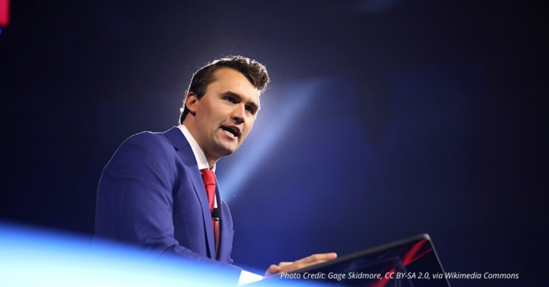 Charlie Kirk speaking at a conservative event