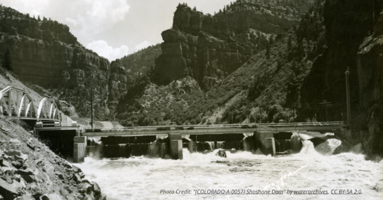 Shoshone Dam in Glenwood Canyon, Colorado.