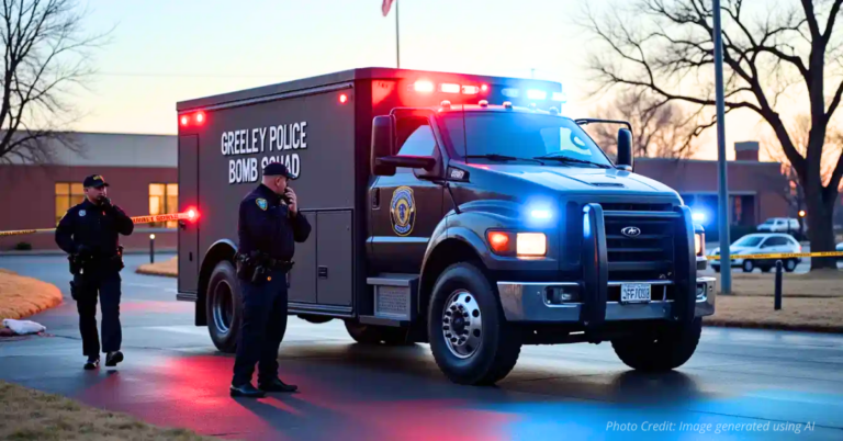 Bomb squad truck outside Brush school after suspicious device found