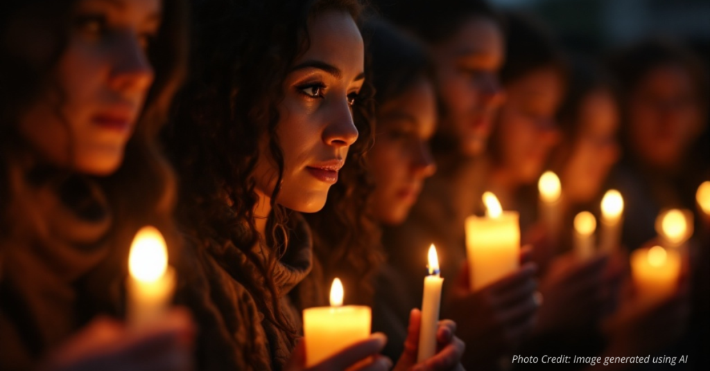 Candlelight vigil for Michigan church shooting.