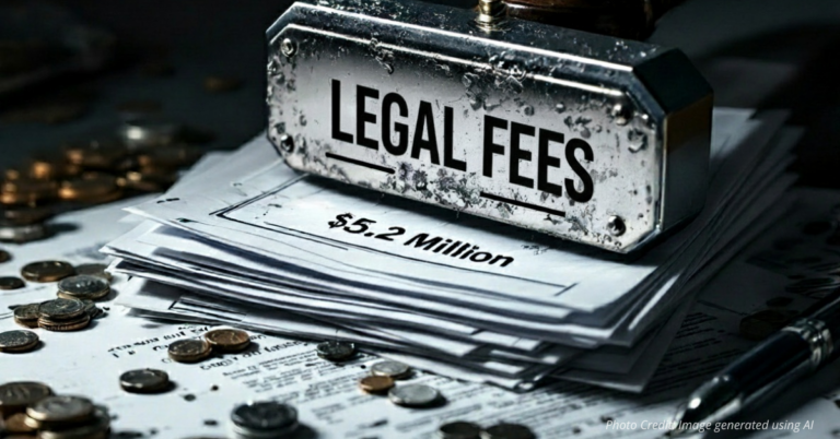 Legal documents stamped with $5.2 Million