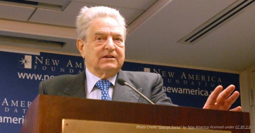 George Soros making a speech