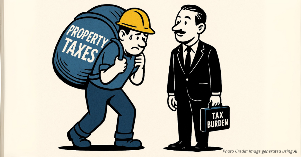 Worker burdened with heavy property taxes while wealthy carry light load