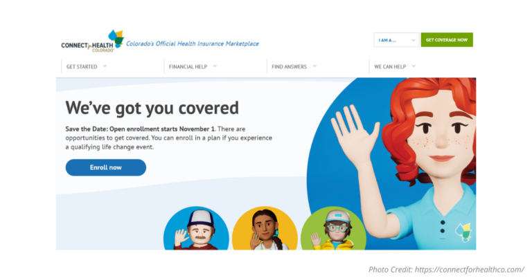 Connect for Health Colorado website.