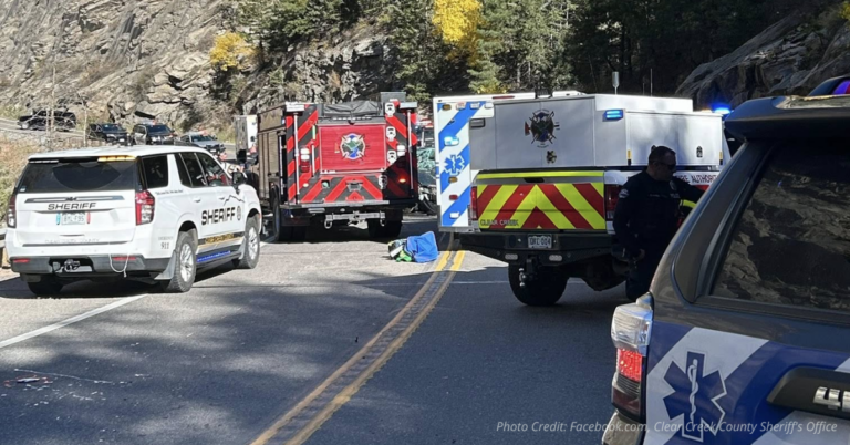 Deadly car crash in Clear Creek Canyon.
