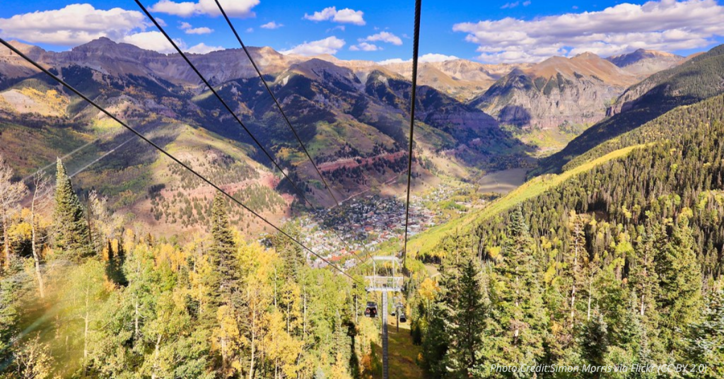 View from the gondola at Telluride.