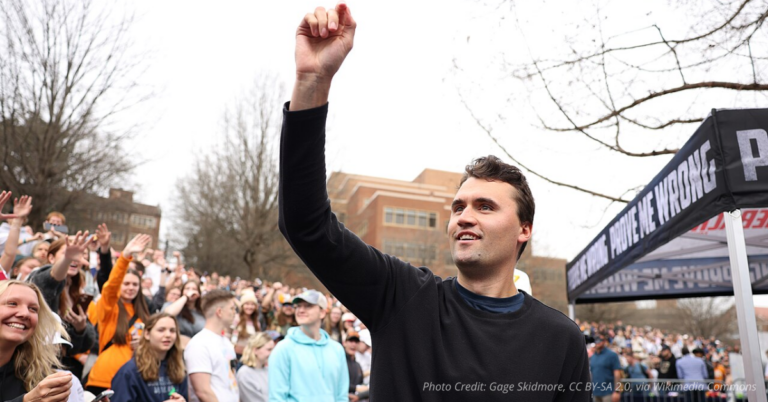 Charlie Kirk speaks during the American Comeback Tour at the University of Tennessee