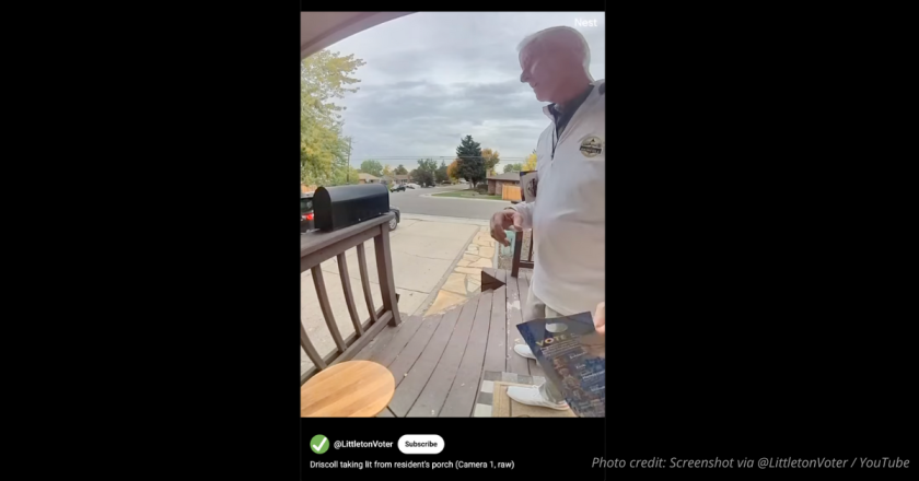 Caught on camera: Littleton mayoral hopeful accused of tampering with campaign signs
