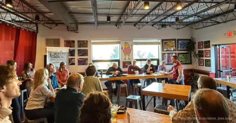 LPEA CEO Chris Hansen meets with co-op members at a community update event in September 2025