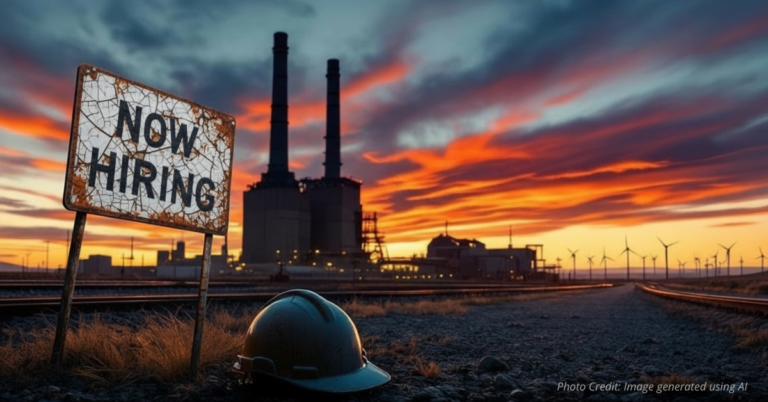 Pueblo’s Comanche power plant stands silent at sunset as Colorado shifts from coal to renewables.