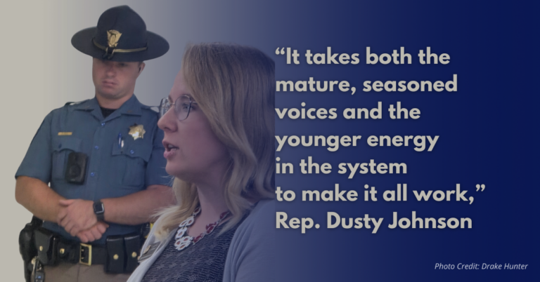 Rep. Johnson speaks at Morgan County GOP event with quote overlay