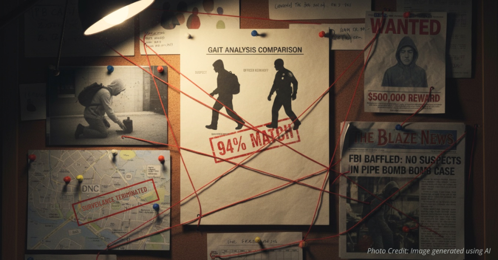 Investigation board of J6 Pipe Bomber.