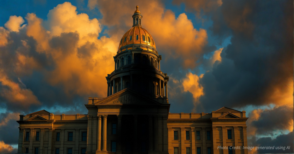 Colorado Capitol building in shadow symbolizing legislative reforms with unintended outcomes