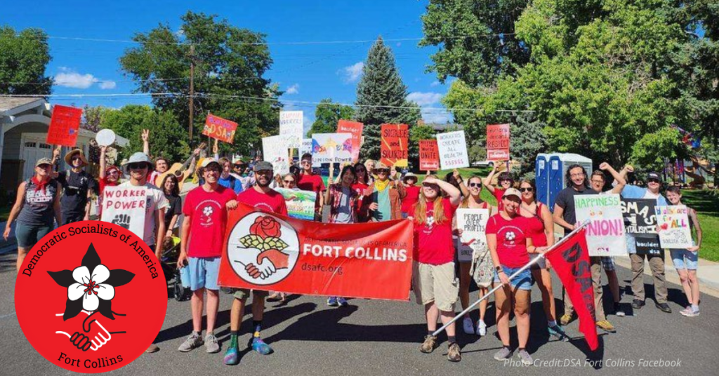DSA Fort Collins Local Chapter Parade.