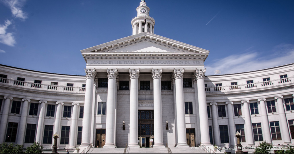 Denver City and County Building to symbolize audit scrutiny.