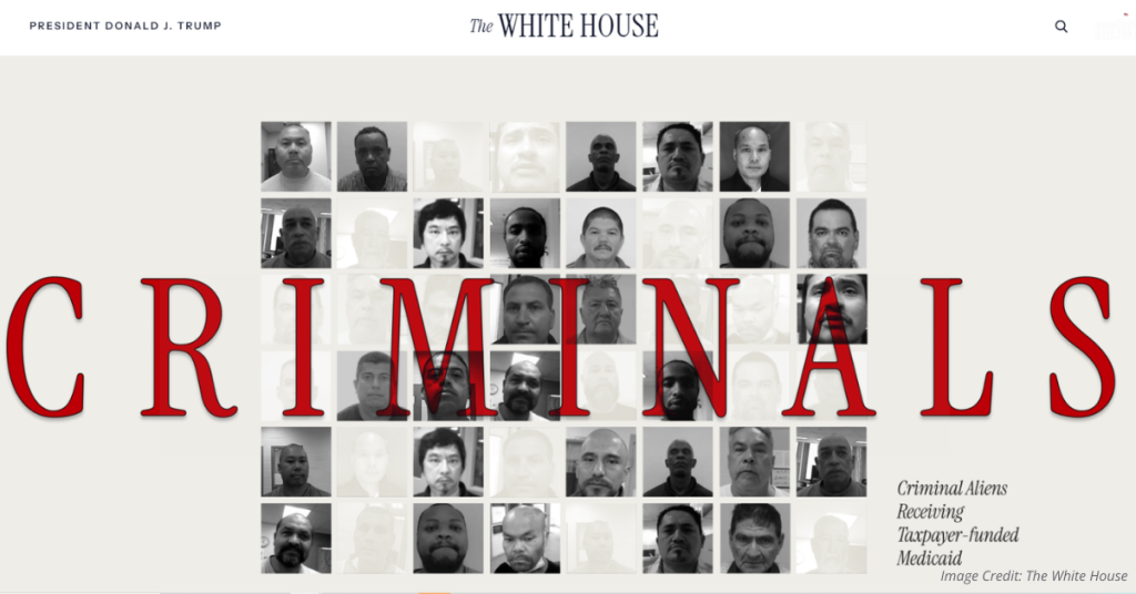 White House to unveil criminal illegal aliens on Medicare website.