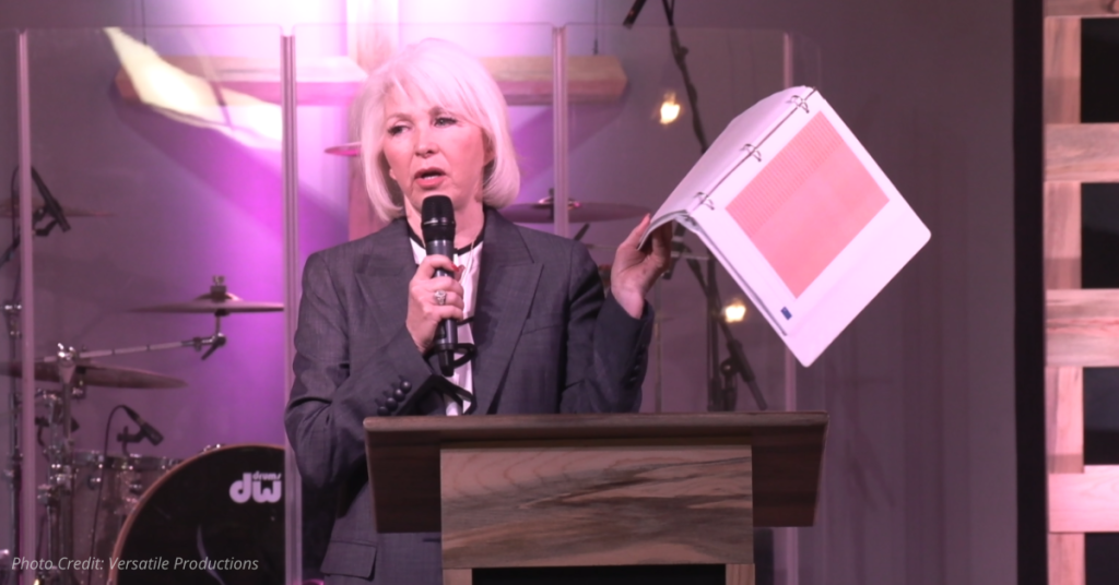 Tina Peters presenting Mesa County report number one