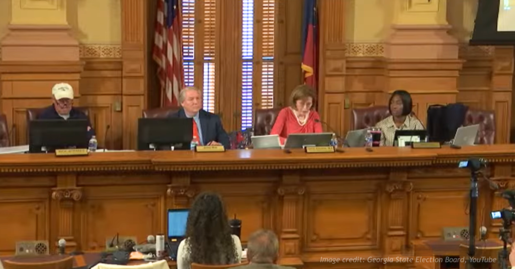 Georgia State Election Board meeting.