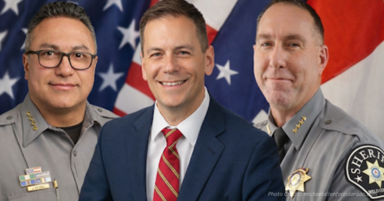 Michael Allen with law enforcement supporters