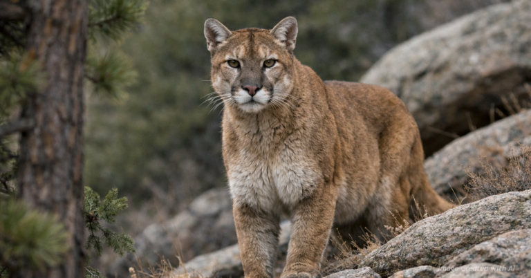 Mountain lion in northern Colorado wilderness following rare fatal human encounter
