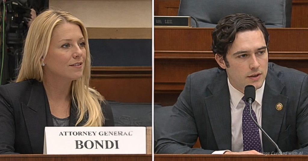 AG Bondi and House Rep. Gill at hearing.