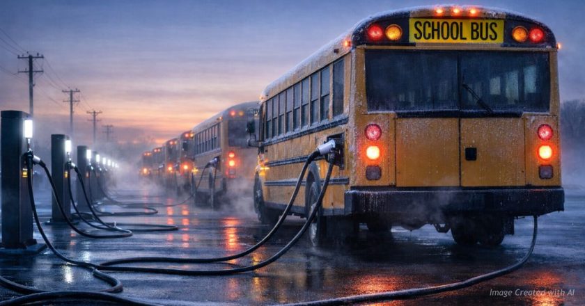 Electric school buses and winter limits: What physics has to say