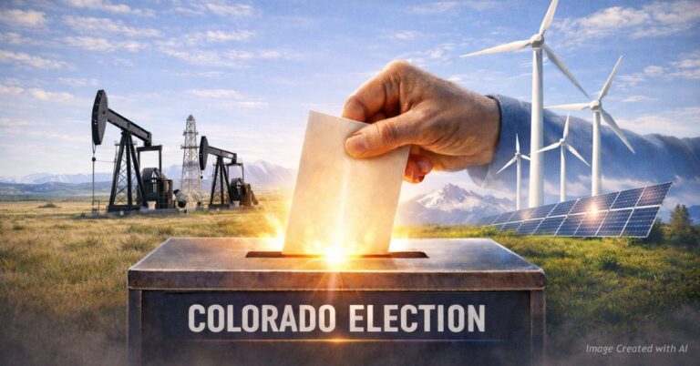 Glowing ballot cast in Colorado election shaping oil and renewable energy future
