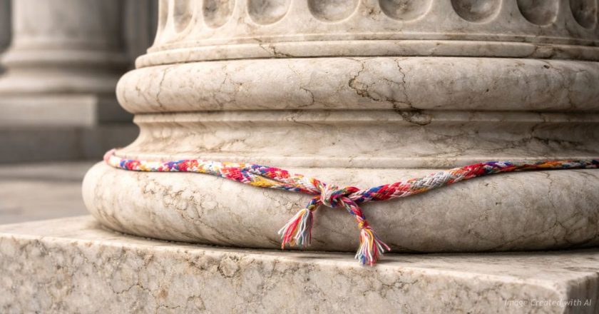 The Capitol flagpole is not a friendship bracelet
