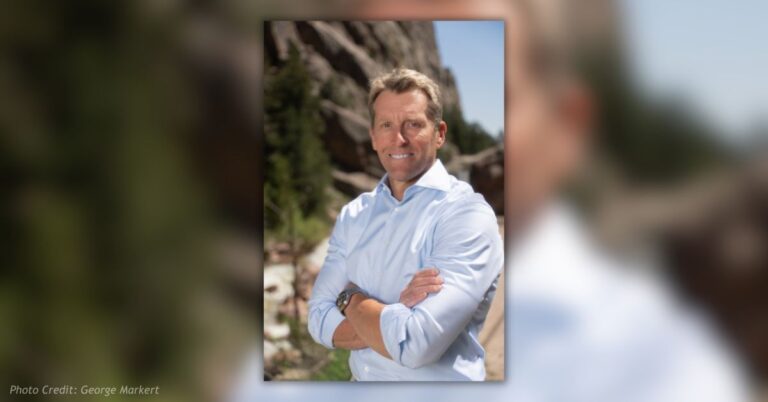 George Markert, retired Marine colonel and Colorado U.S. Senate candidate, photographed against a Colorado mountain backdrop.