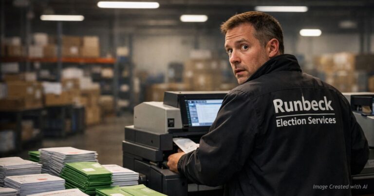 Worker scans ballots at Arizona facility amid concerns over third party election processing oversight