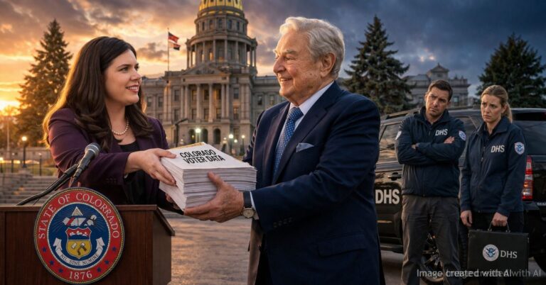 Colorado official hands voter data to billionaire as DHS agents look on with concern outside state capitol