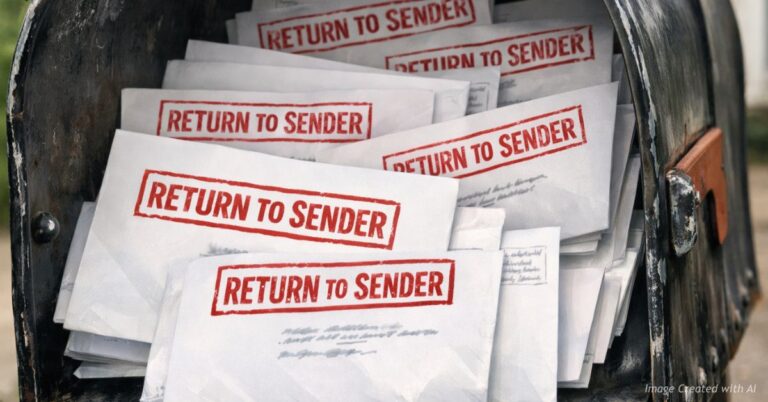 Rejected ballots symbolize undeliverable mail problem