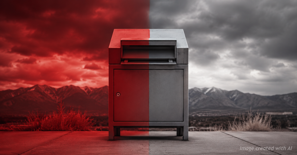 Split ballot box symbolizes Colorado’s open GOP primary fight