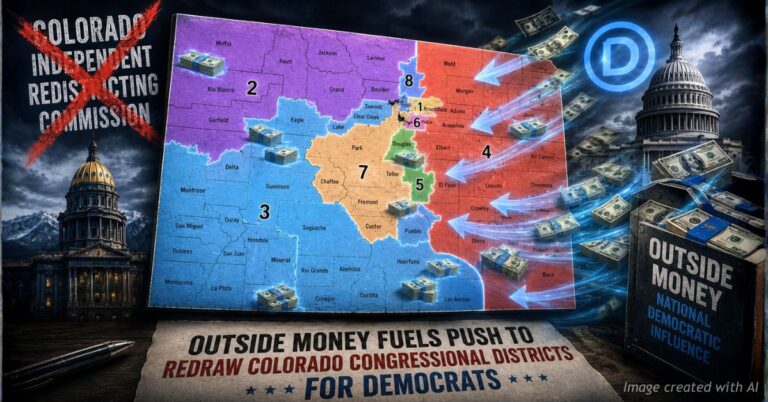 Outside political money flows into Colorado as proposed congressional districts are redrawn for Democrats.