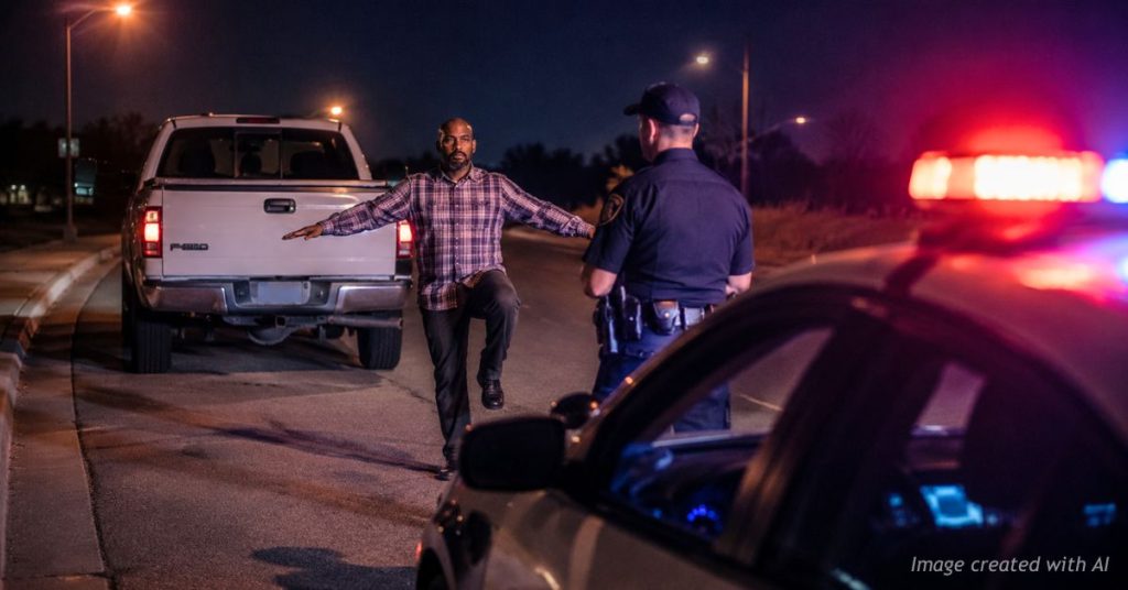 Aurora Councilmember Rob Andrews performs a roadside sobriety test during a January 2026 DUI investigation.