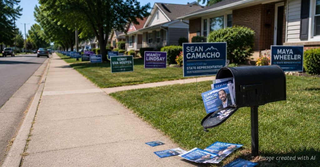Colorado voters receiving large volumes of campaign mail before primary elections.