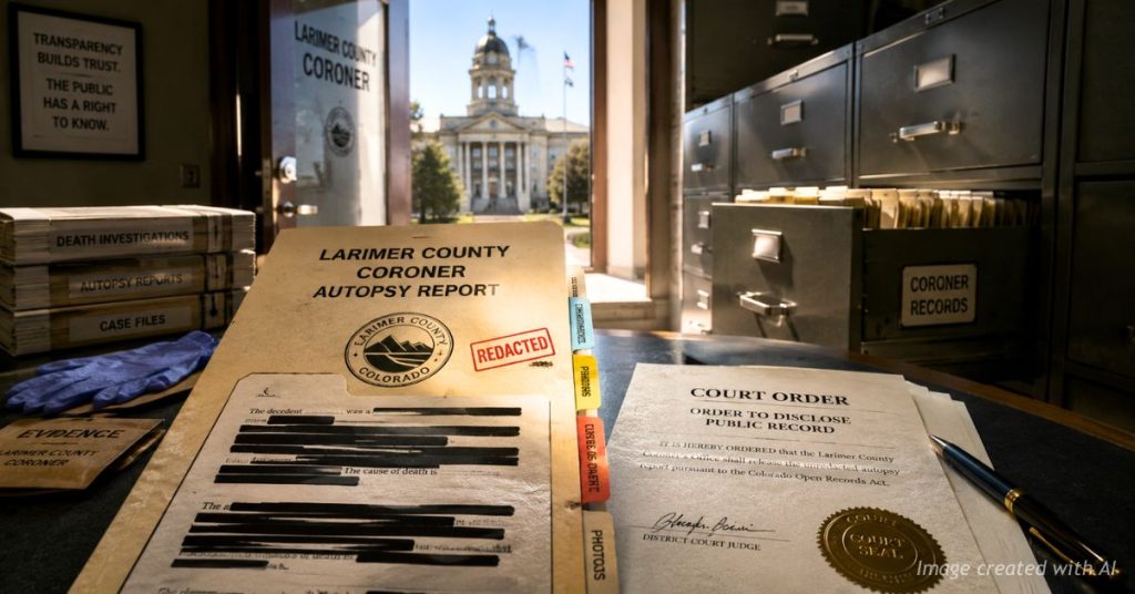 Government records drawer opening with documents illuminated by bright light symbolizing transparency.